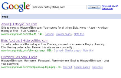 History of Elvis Google Stats