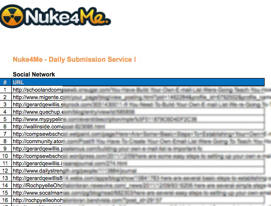 Nuke4Me Link Report