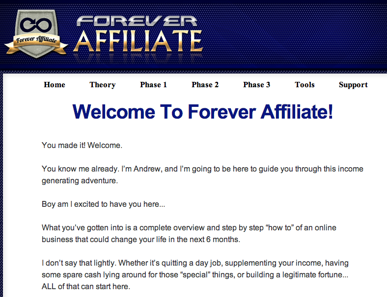 Forever Affiliate Review Contents